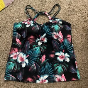 Next Floral Tankini Top 38 B/C NWT Swimsuit Top Only
